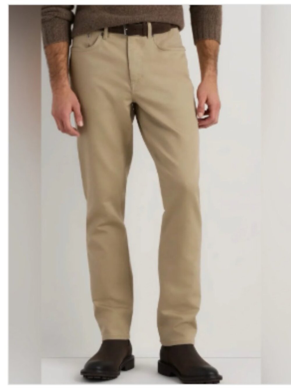 Quince Men's Comfort Stretch Traveler 5-Pocket Tapered Fit Pants Sand Dune 32x32
